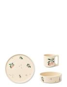 Camren Porcelain Tableware Set Home Meal Time Dinner Sets Cream Liewoo...