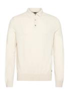 Gemello-P Tops Knitwear Long Sleeve Knitted Polos Beige BOSS