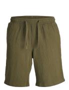 Jpstjaiden Jjcrinkle Jogger Short Sn Bottoms Shorts Casual Khaki Green...