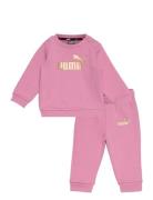 Minicats Ess+ Crew Jogger Fl Sport Tracksuits Pink PUMA