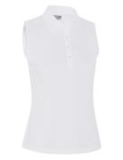 Sleeveless Knit Polo Sport T-shirts & Tops Polos White Callaway