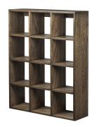 Showcase Set Box, Oak Dark Olied Home Furniture Shelves Brown Mette Di...