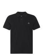 Everett Polo Tops Knitwear Short Sleeve Knitted Polos Black Moose Knuc...