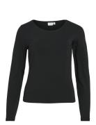 Vinora L/S O-Neck Top - Noos Tops T-shirts & Tops Long-sleeved Black V...