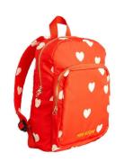 Hearts Aop Backpack Accessories Bags Backpacks Orange Mini Rodini