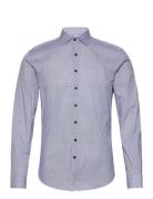 Aop Superflex Shirt L/S Tops Shirts Casual Blue Lindbergh