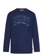 Long Sleeve T-Shirt Tops T-shirts Long-sleeved T-shirts Blue Hugo Kids