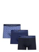 Men's Knit 3-Pack Trunk Boksershorts Blue Emporio Armani