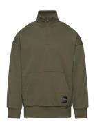 Sweater Halfzip Solid Tops Sweat-shirts & Hoodies Sweat-shirts Khaki G...