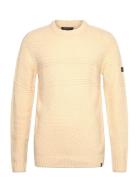 Inshores Tops Knitwear Round Necks Cream INDICODE