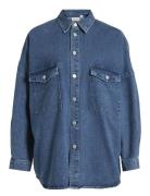 Vimalou L/S Over Denim Shirt /1 Tops Shirts Long-sleeved Blue Vila