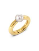 Modernist Pearl Ring Ring Smykker Gold Edblad