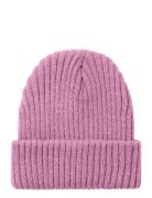 Nmfmilan Knit Beanie Glitter Accessories Headwear Hats Beanie Pink Nam...