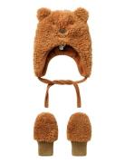 Nbnmatuta Teddy Set3 Accessories Headwear Hats Baby Hats Brown Name It