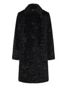 Gabriella Pile Coat Outerwear Coats Winter Coats Black Jofama