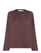 Matoiw Shirt Tops Blouses Long-sleeved Brown InWear