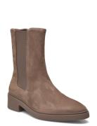 Heel Chelsea Boot 30 Sue Shoes Chelsea Boots Brown Calvin Klein