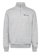 Half Zip Sweatshirt Tops Knitwear Half Zip Jumpers Grey Champion