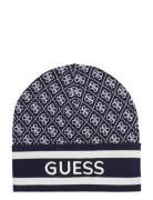 Sevyn 4G Logo Beanie Swtr Accessories Headwear Beanies Navy GUESS Jean...