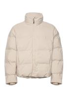 Cropped Seamless Puffer Jacket Fôret Jakke Cream Lindbergh