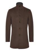 Bs Ontario Slim Fit Coat Ullfrakk Frakk Brown Bruun & Stengade