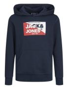 Jjnolan Sweat Hood Jnr Tops Sweat-shirts & Hoodies Hoodies Navy Jack &...