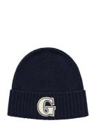 G Badge Beanie Beanie Accessories Headwear Beanies Navy GANT