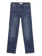 Straight Jeans With Turn-Up Bottoms Jeans Regular Jeans Blue Mango