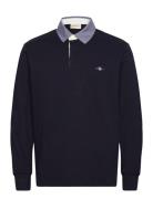 Reg Chambray Heavy Rugger Tops Polos Long-sleeved Navy GANT