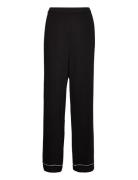 Pyjama Trousers Viscose Piping Pyjamasbukser Pysjbukser Black Lindex