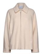 Wool-Blend Jacket With Pockets Ulljakke Jakke Cream Mango