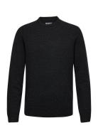 Barbour Essential Patch Crew Tops Knitwear Round Necks Black Barbour