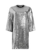 Opal Logo Dress Dresses Party Dresses Silver AllSaints