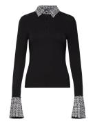 Lslv Boucle Polo Tops T-shirts & Tops Long-sleeved Black Karl Lagerfel...