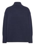 Lr-Perle Tops Knitwear Turtleneck Navy Levete Room