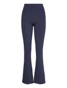 Flare High Waist Pant Sport Running-training Tights Navy Casall