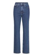 High Rise Straight Bottoms Jeans Straight-regular Blue Calvin Klein Je...