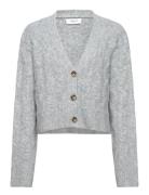 Cable Knit Cardigan Tops Knitwear Cardigans Grey Rosemunde