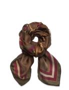 Belting-Print Glen Plaid Silk Scarf Accessories Scarves Lightweight Sc...