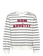 Message Striped Sweatshirt Tops Sweat-shirts & Hoodies Sweat-shirts Wh...