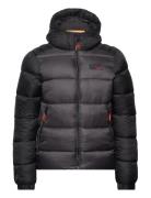 Hood Colour Block Sport Puffer Fôret Jakke Black Superdry