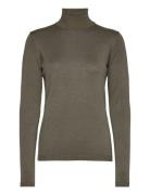 Srmarla Rollneck Knit Tops Knitwear Turtleneck Khaki Green Soft Rebels