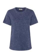 Fqwille-Tee Tops T-shirts & Tops Short-sleeved Blue FREE/QUENT