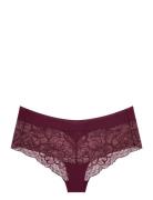 Body Make-Up Illusion Lace Shorty Truse Brief Truse Burgundy Triumph