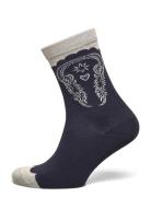 Olivia Socks Lingerie Socks Regular Socks Navy Mp Denmark