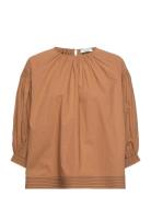 Madoritana Tops T-shirts & Tops Long-sleeved Beige Masai