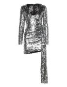 Ayanna Sequin Mini Dress Kort Kjole Silver Bardot