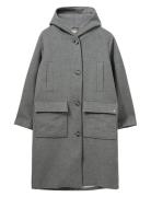 Mmkenya Hoodie Wool Coat Outerwear Coats Winter Coats Grey MOS MOSH