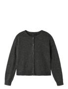 Nlflodet Ls Short Knit Cardigan Noos Tops Knitwear Cardigans Grey LMTD