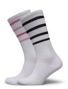 2-Pack Ribbed Knee Socks Lingerie Socks Regular Socks White Monki